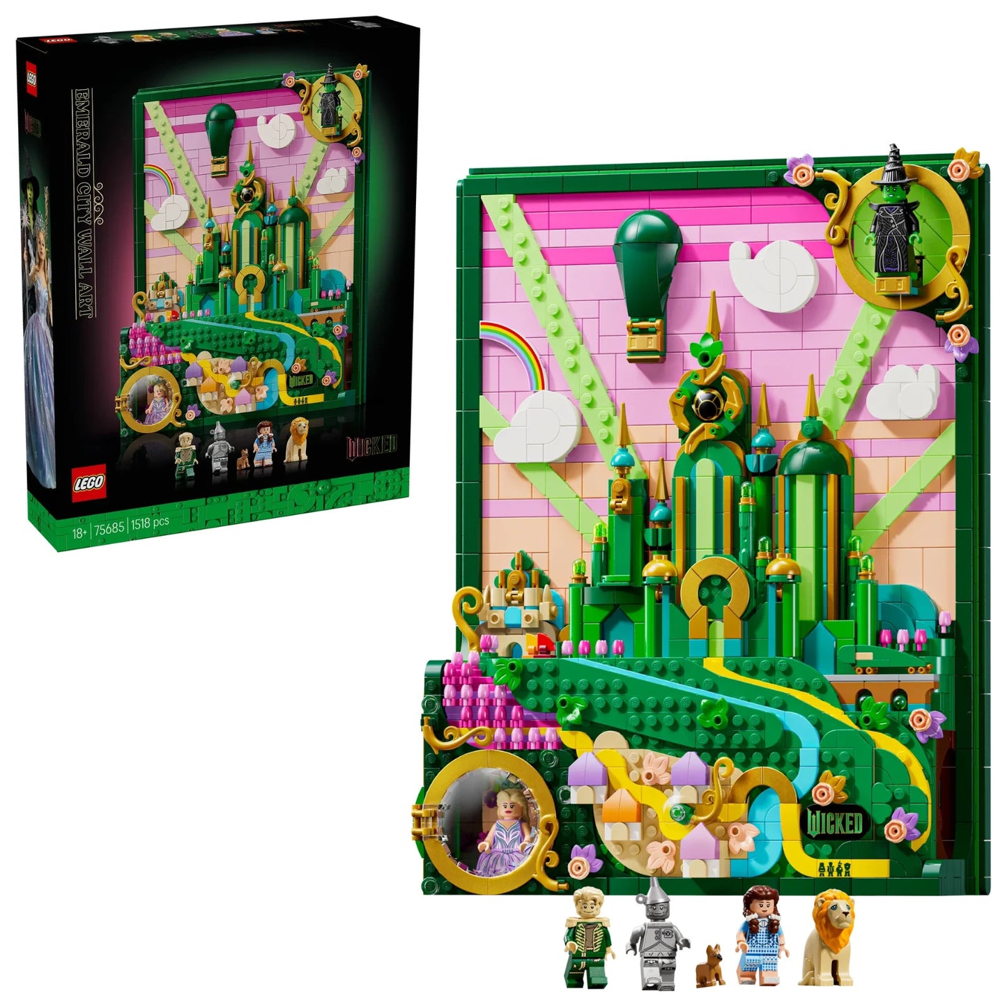 LEGO Wicked 75685 - Emerald City Wall Art The Wizard of Oz Minifigures