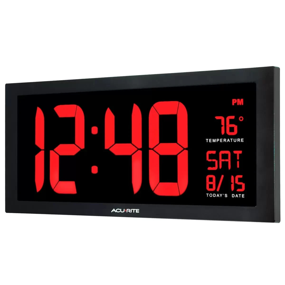 AcuRite Digital Clock With Indoor Temperature Oversized LED Clock Large Digits