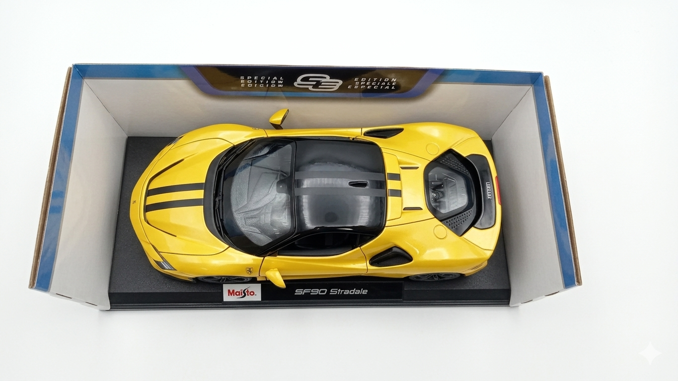 Maisto 1:18 Ferrari SF90 Stradale (Yellow) Diecast – Special Edition