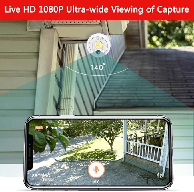 Sengled Smart LED Flood Light Security Camera Bulb Motion Sensor E27 Outdoor