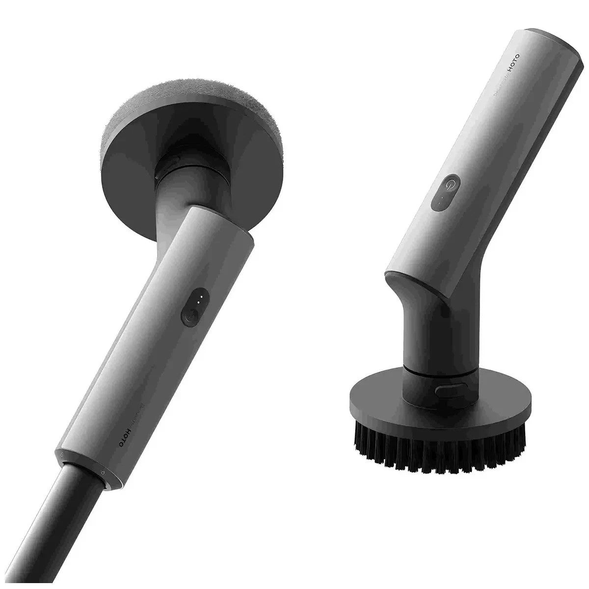 HOTO Cordless Electric Spin Scrubber Adjustable Angles with 6 Brush Heads