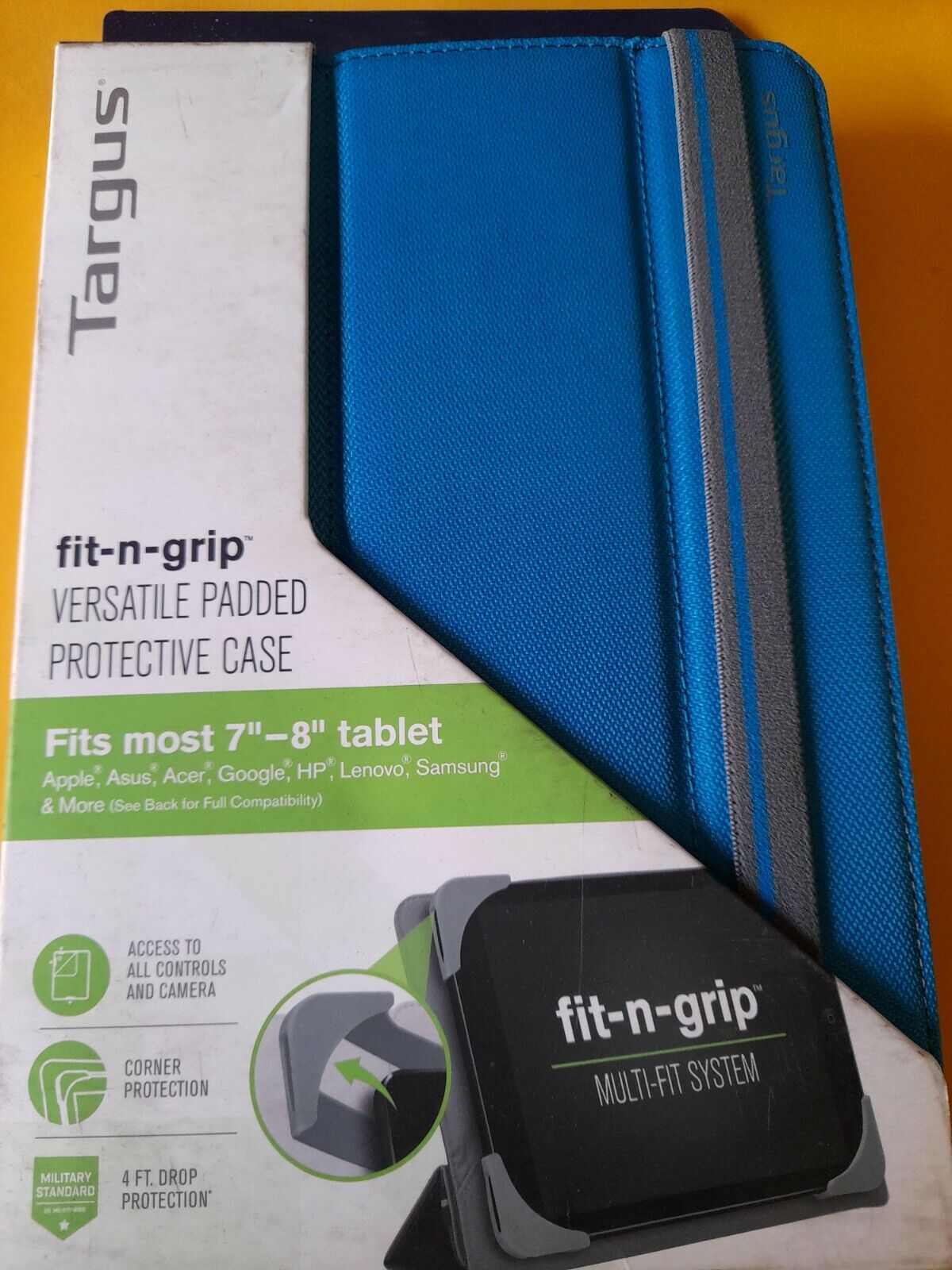 Targus Fit N Grip Versatile Padded Protective Case Fits most 7"-8" Tablet