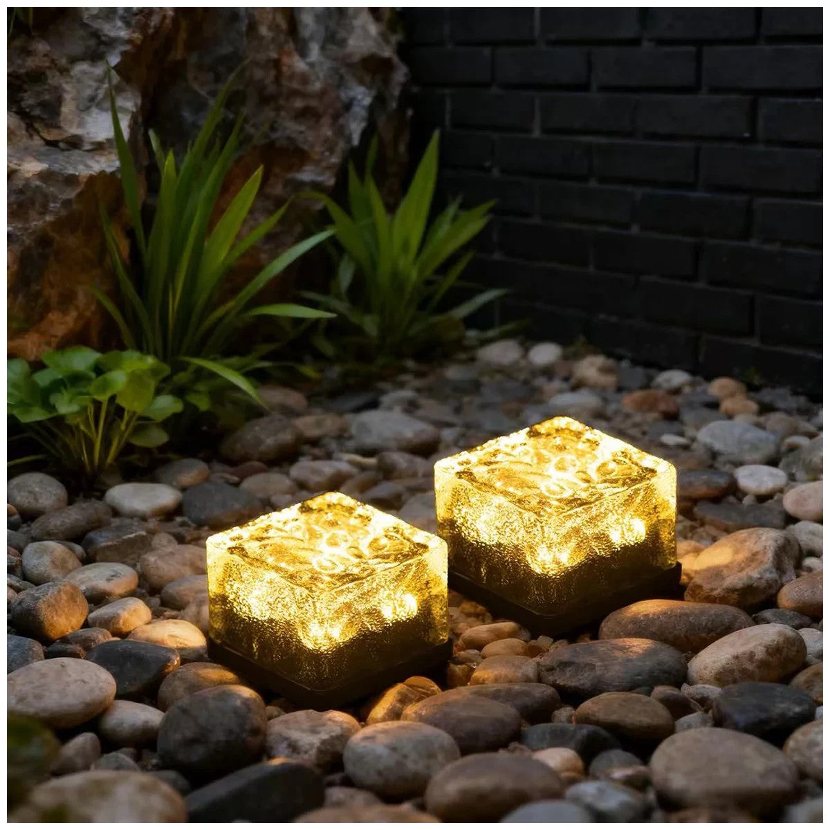 Dais Solar Brick Light Outdoor Lights Path Garden Camping LED 6 Pack Warm White