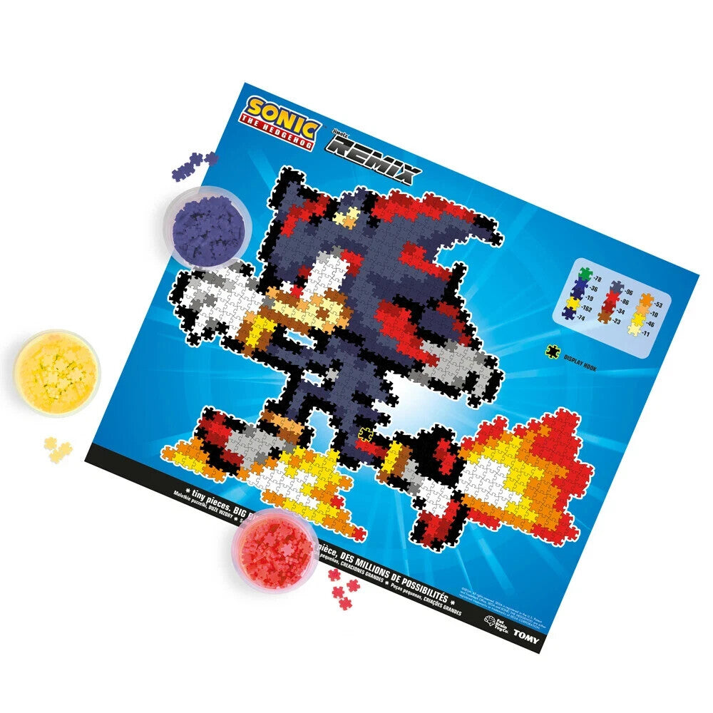 TOMY 700pc Jixelz Remix Sonic the Hedgehog Running Shadow Kids Pixels Puzzle Set
