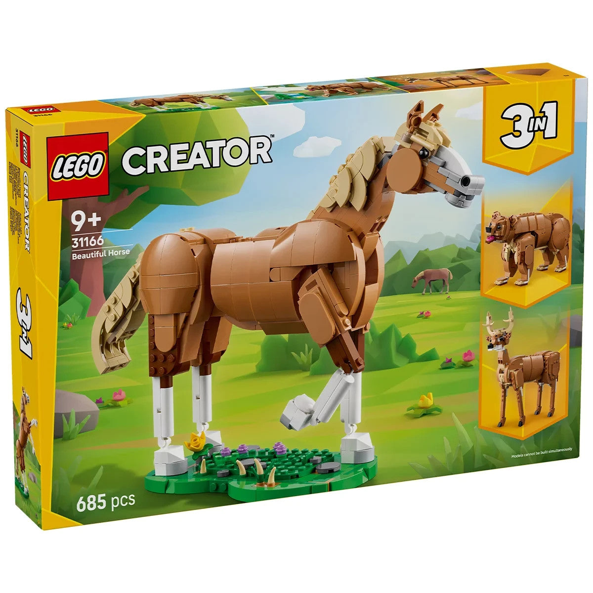 LEGO® Creator 31166 - 3-in-1 Beautiful Horse Toy Animal Building Set