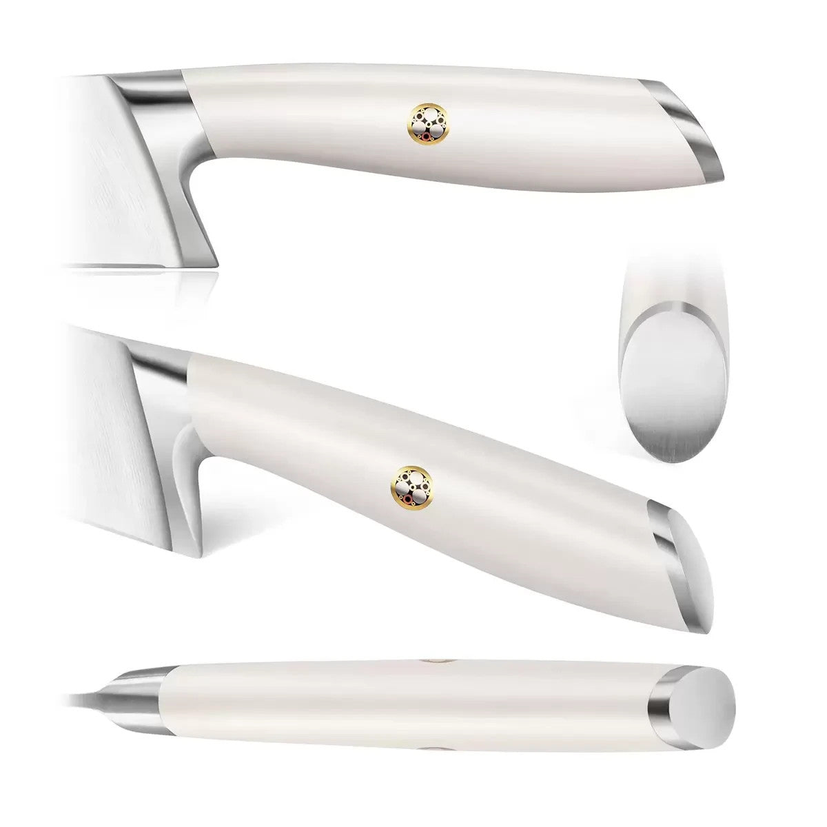 Cangshan L Series German Steel Knife Block Set 10 Piece White w/ Sharp, Block