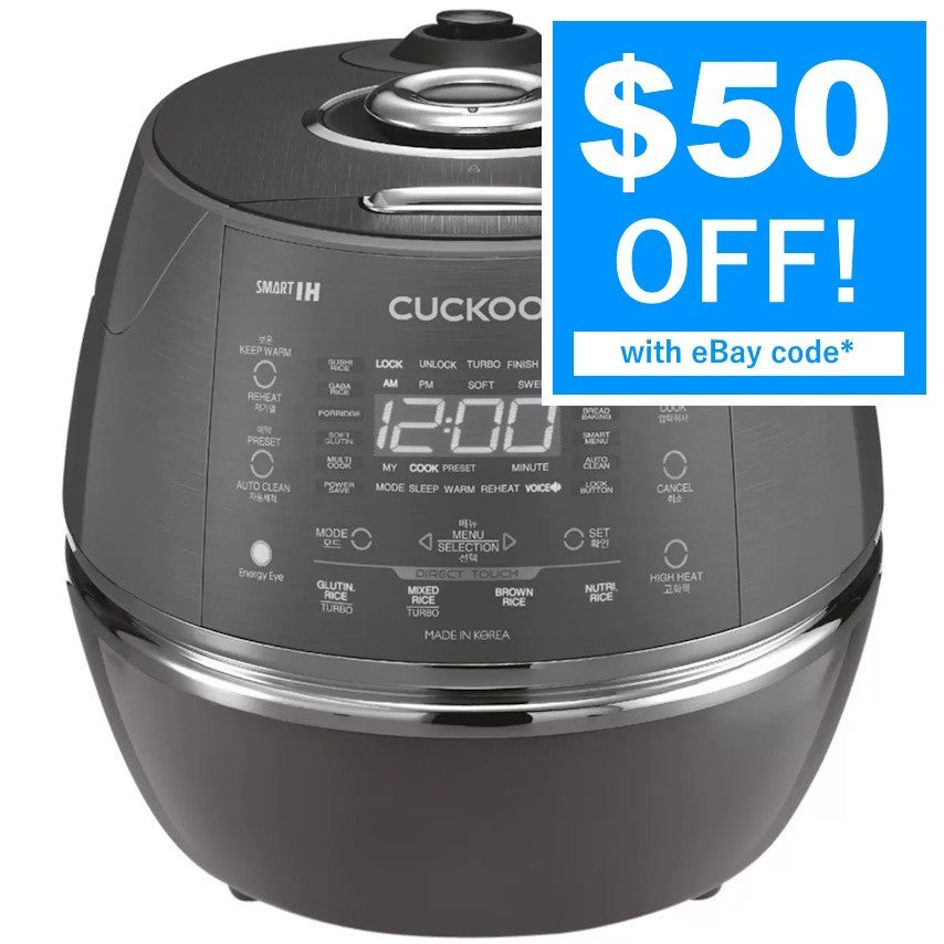 Cuckoo IH 10 Cup Pressure Cooker CRP-CHSS1009F 1.8L Stainless Steel Dark Grey