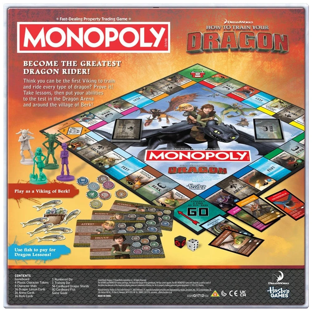 Monopoly How To Train Your Dragon (2010) Edition Board Game NEW