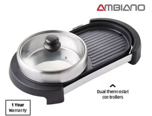 Ambiano 2 in 1 Electric Grill with Hot Pot