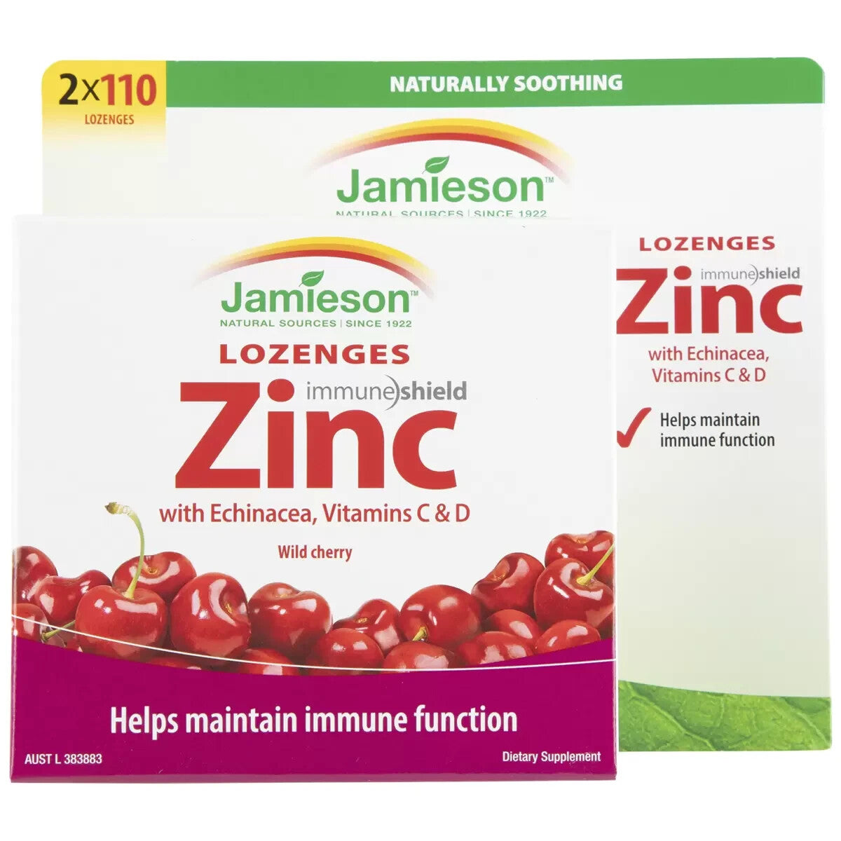 Jamieson Zinc Wild Cherry Flavour 2 x 110 Lozenges