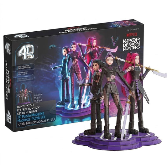 4D Build K-Pop Demon Hunters HUNTRIX 3D Puzzle Kit LED 439 Pieces 6077899