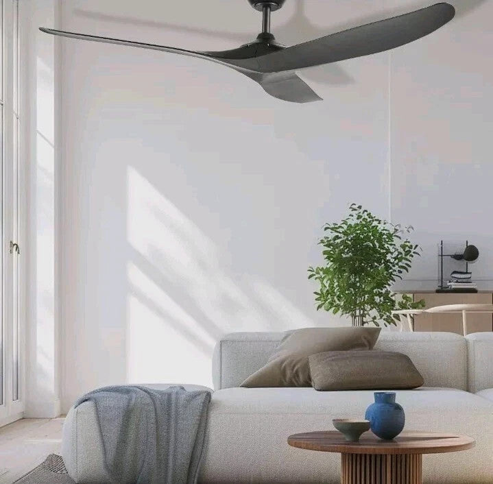 Brilliant Smart 137cm Black Origami DC Ceiling Fan 54" Wireless App Control