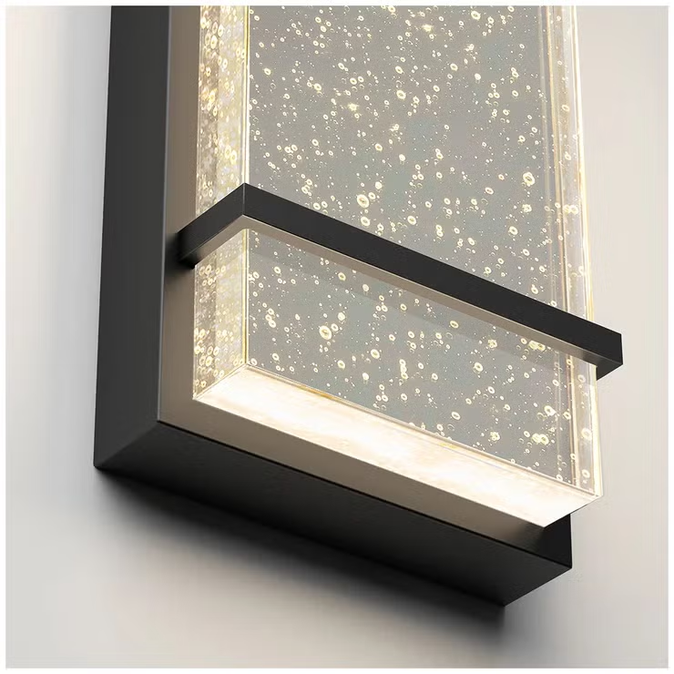 Artika Skyler Indoor-Outdoor Bubble Glass LED Wall Light OUT-SK-C6BL Black