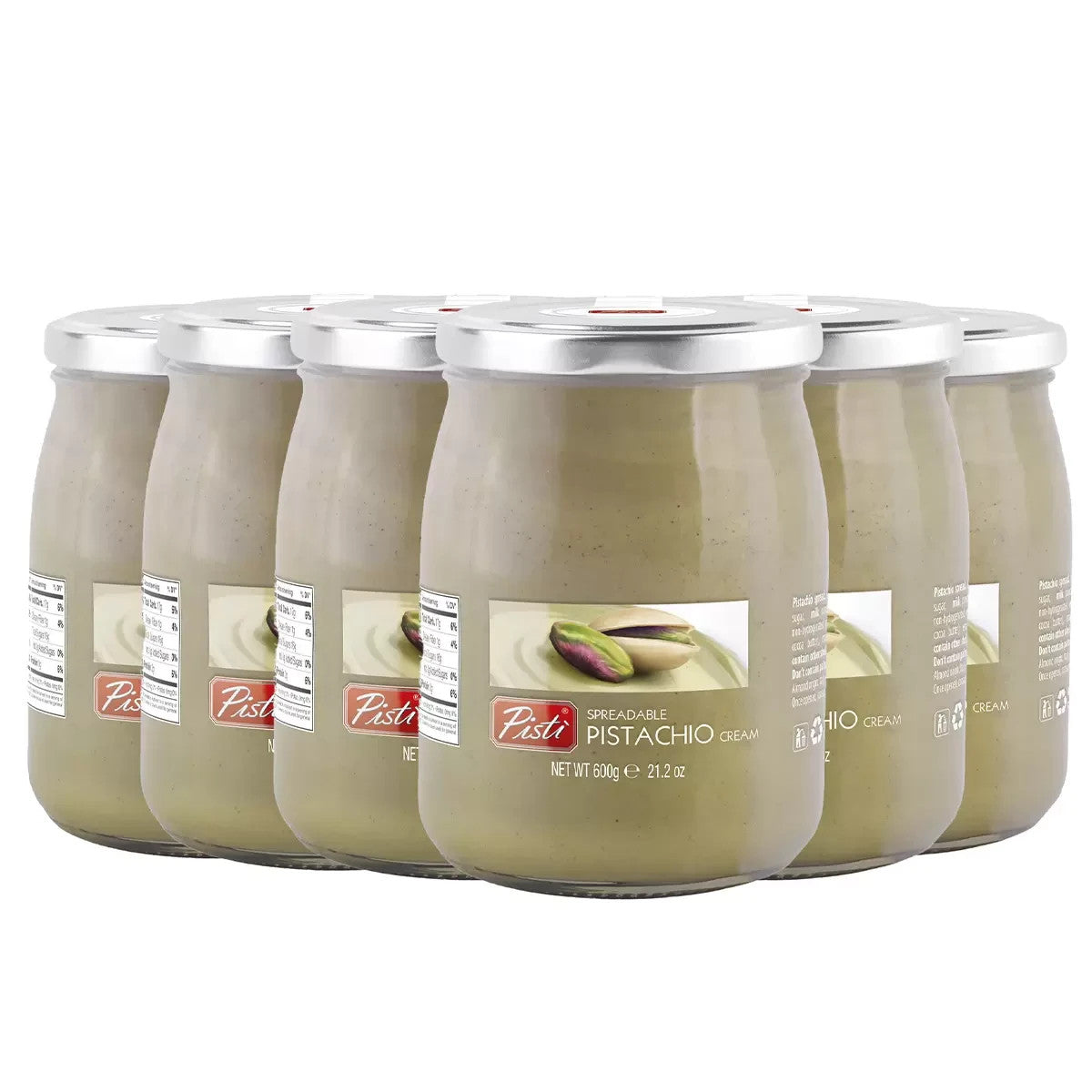 Bulk Pack 6 x 600g Pisti Sicilian Pistachio Cream Spread Paste Baking & Desserts