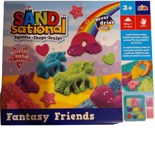 Creative Sand Sational, Squeeze,Shape,Sculpt,Glitter Sand, Never Dries Out ! NEW