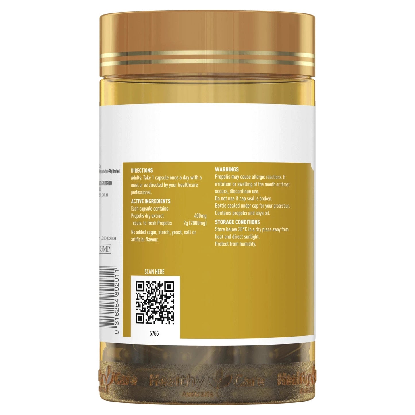 Healthy Care Propolis 2000mg 200 Capsules HealthyCare