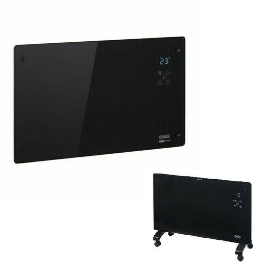 Arlec 2200W Black Glass SMART WI-FI Panel Heater Touch Control Grid Connect NEW