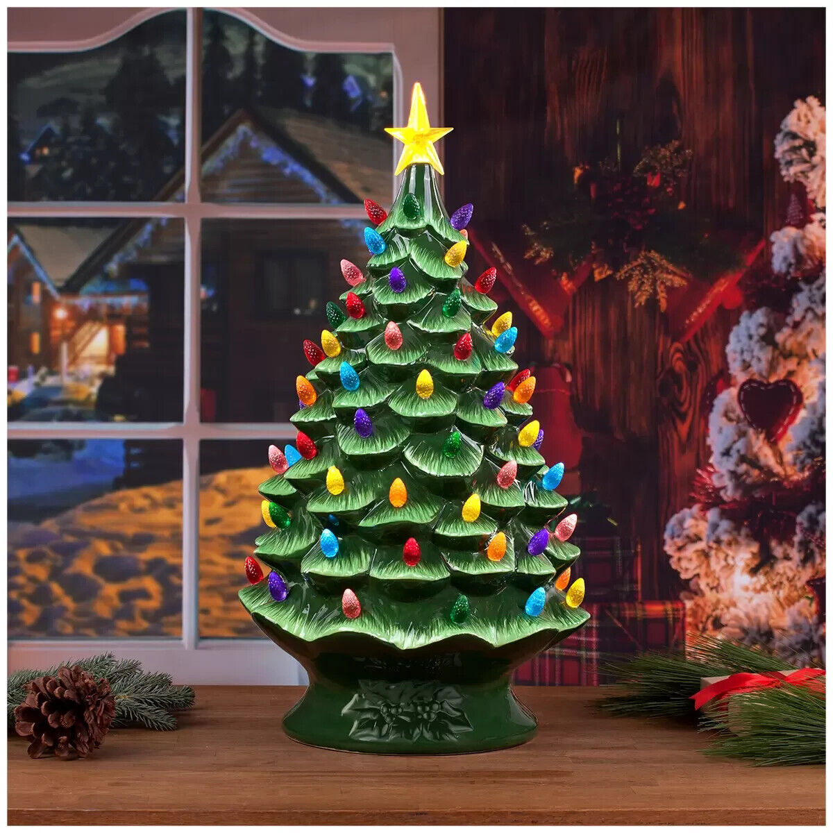 Nostalgic Christmas Tree 61cm Light Up Tabletop Decor