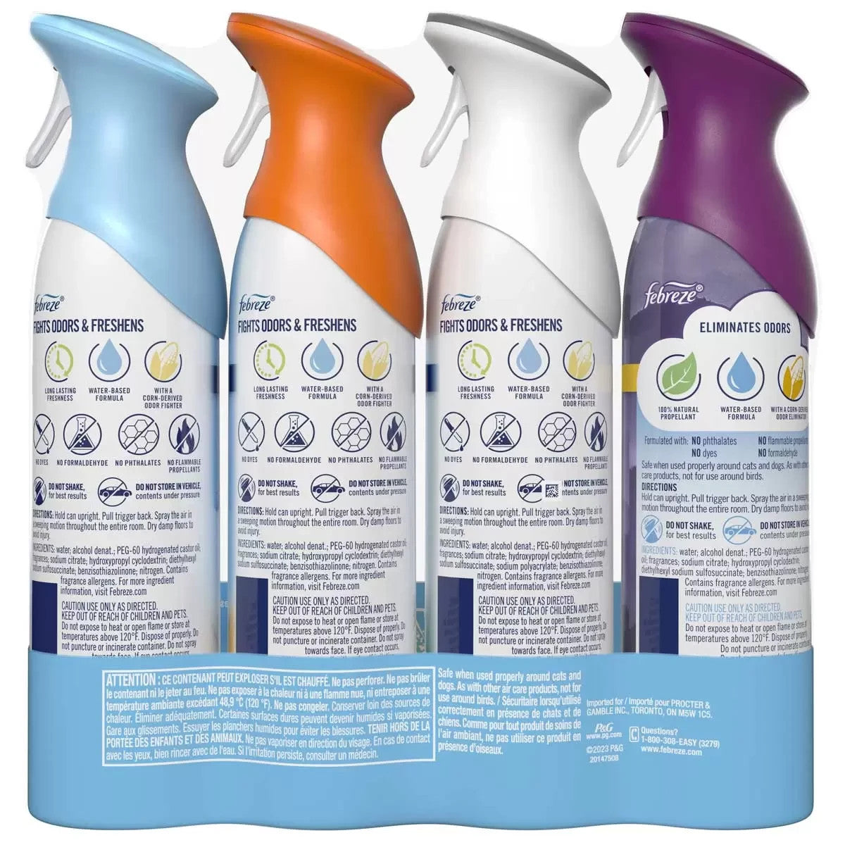 Febreze Air Pack 4 x 250g Mixed Packs Crisp