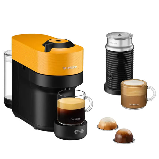 Nespresso De'Longhi Vertuo POP Coffee Machine Bundle ENV90 Yellow