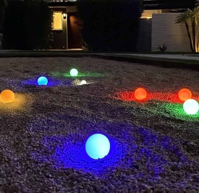 LED Bocce Ball Light Up Game Set, Lighted Glow in The Dark Set for Night, Day