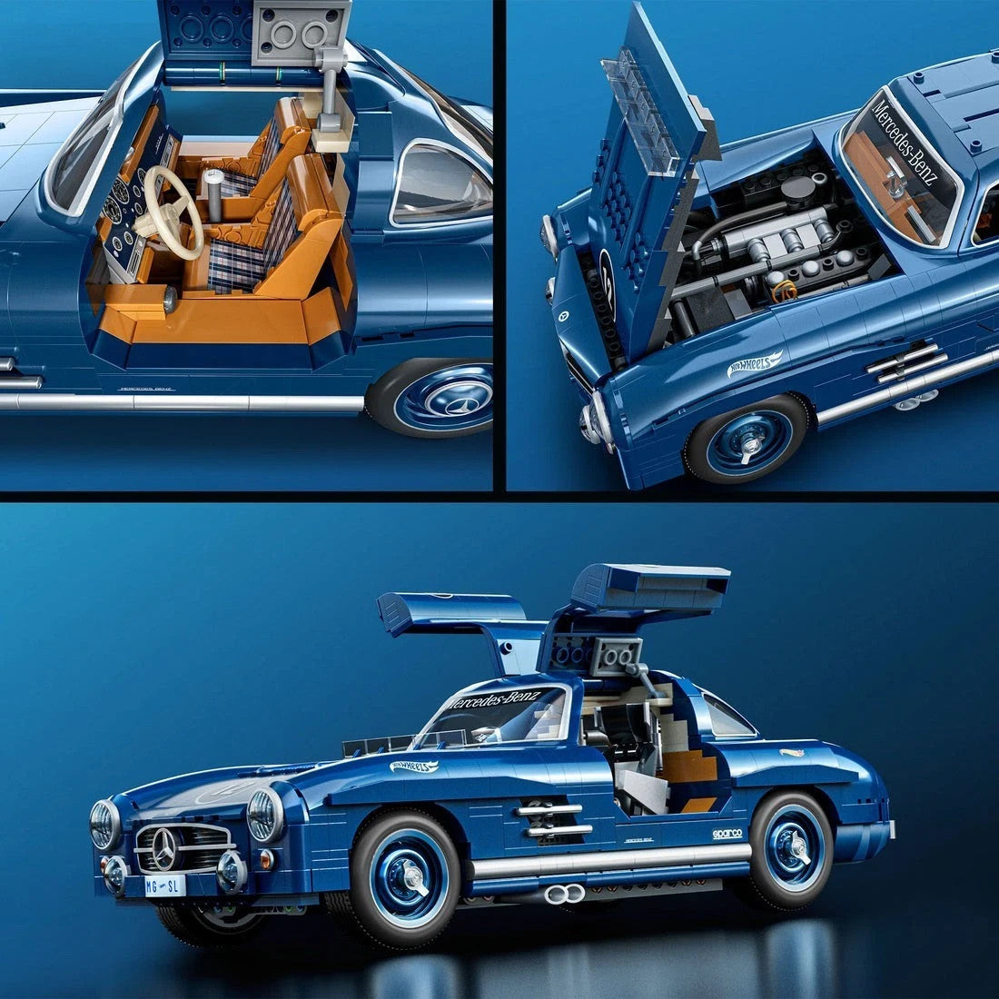 Mattel Brick Shop Hot Wheels Mercedes-Benz 300 SL Building Set AU Stock