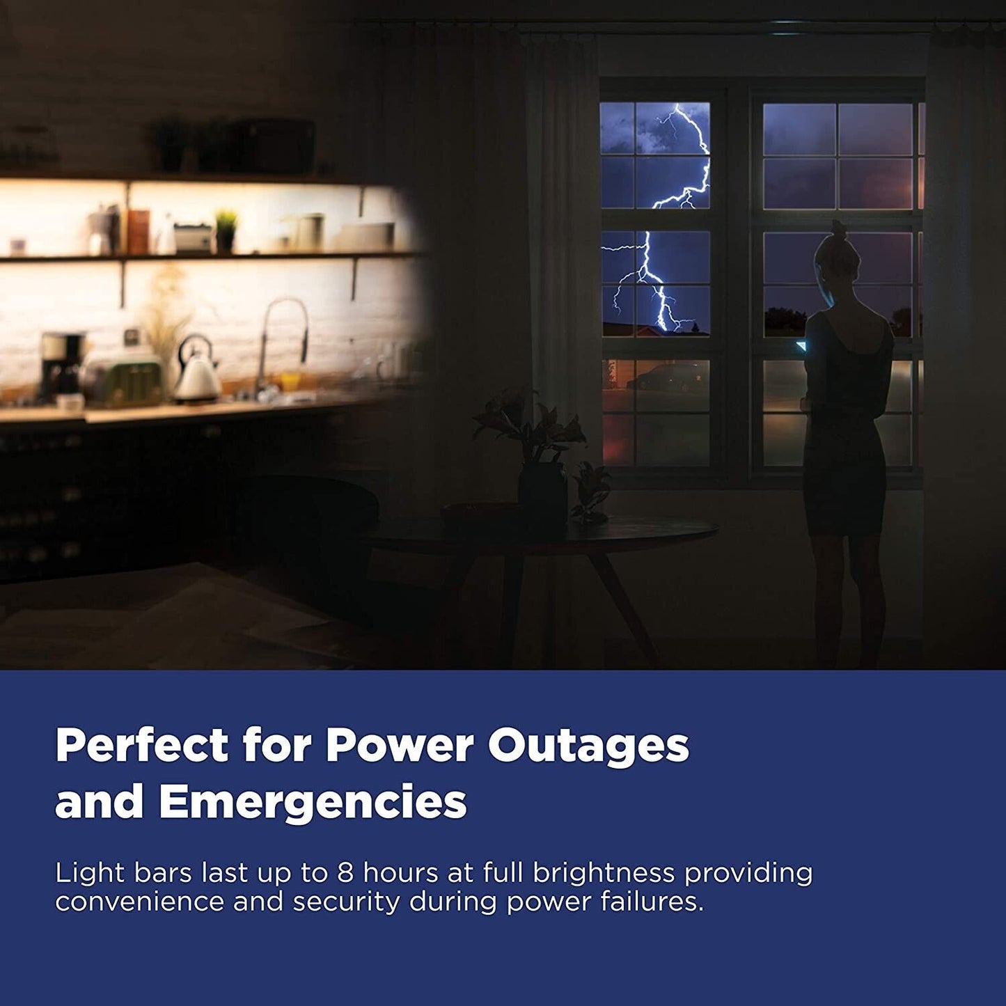 Westinghouse 3-Pack Rechargeable LED Wireless Wave Activated Light Bar Kitchen