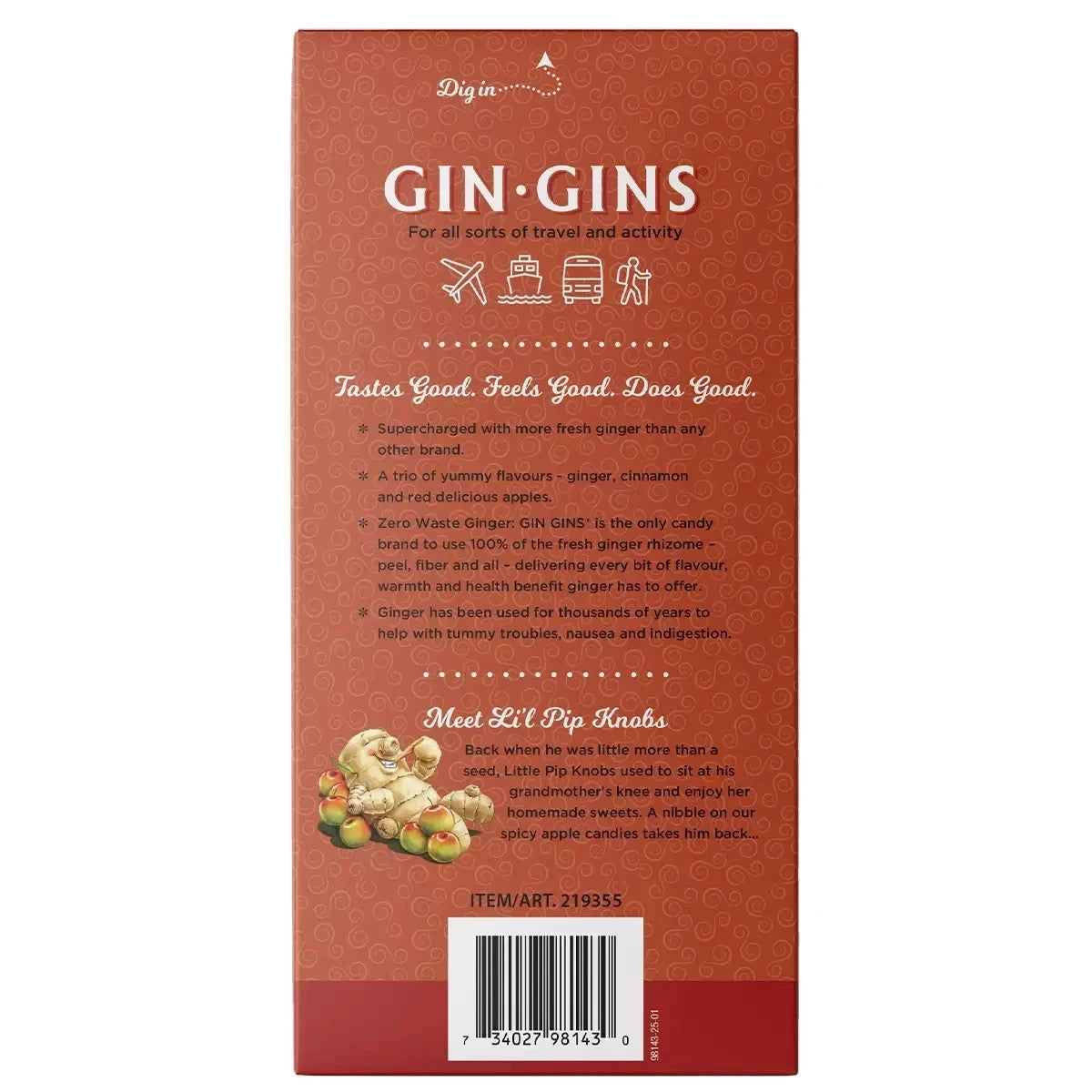 Gin Gins Spicy Apple Ginger Chew 500g