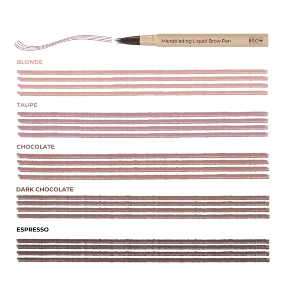 The Brow Technicians Microblading 4 Tip Hair Stroke Brow Pen 2 Pack Chocolate