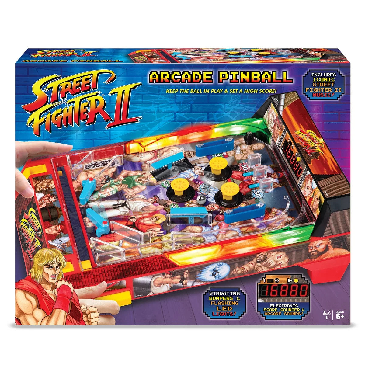 Street Fighter Arcade Pinball Premium Electronic Gaming Kids Indoor Pin ball