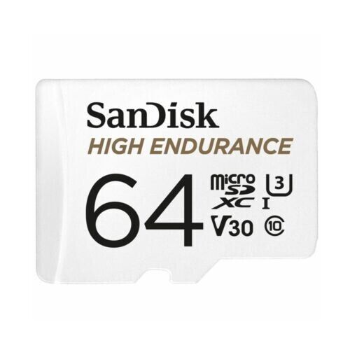 SanDisk High Endurance 64GB Micro SD Card SDXC DashCam Security 4K V30 U3 100Mbs