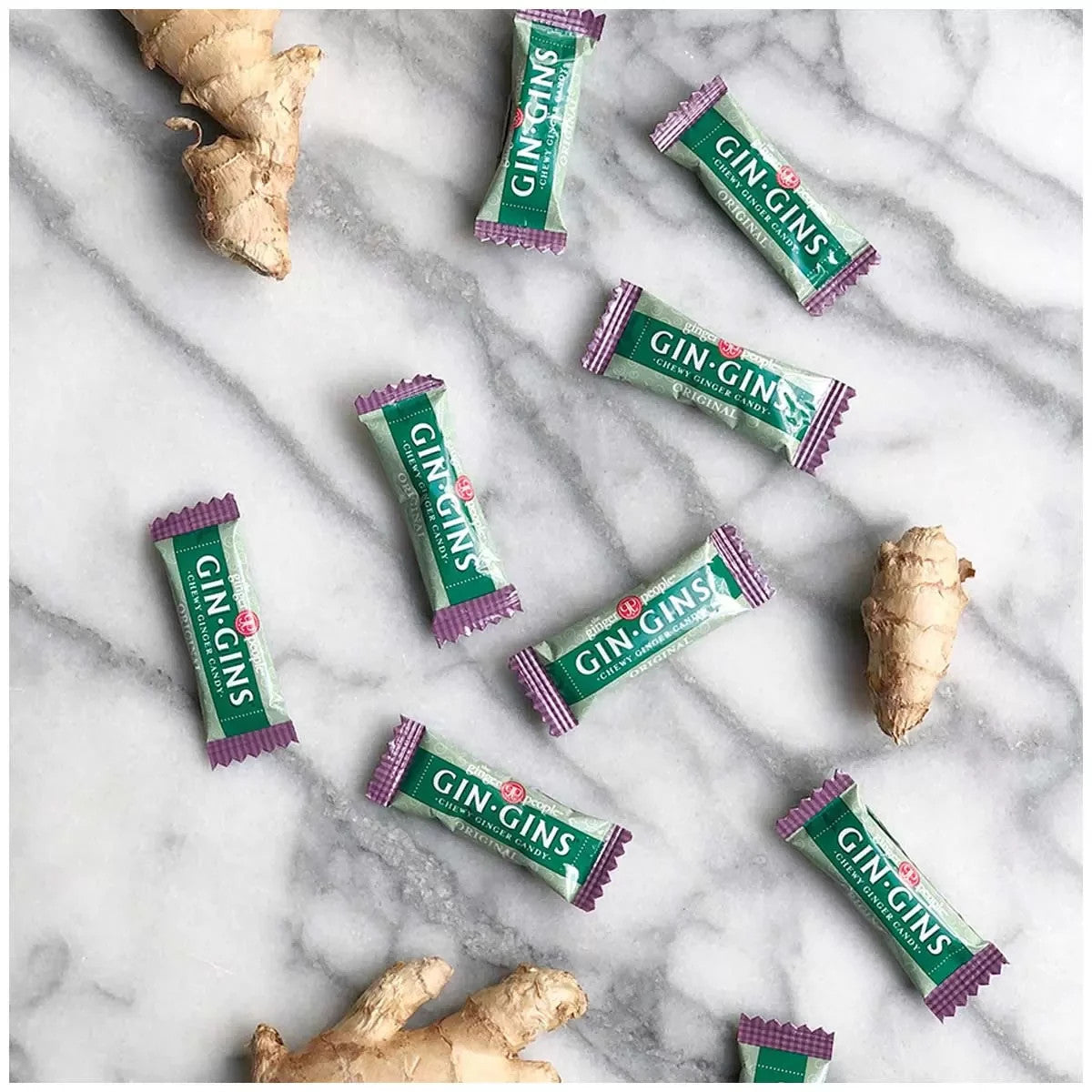 The Ginger People Gin Gins Original Ginger Chews 12 x 84g – Classic Chewy Ginger