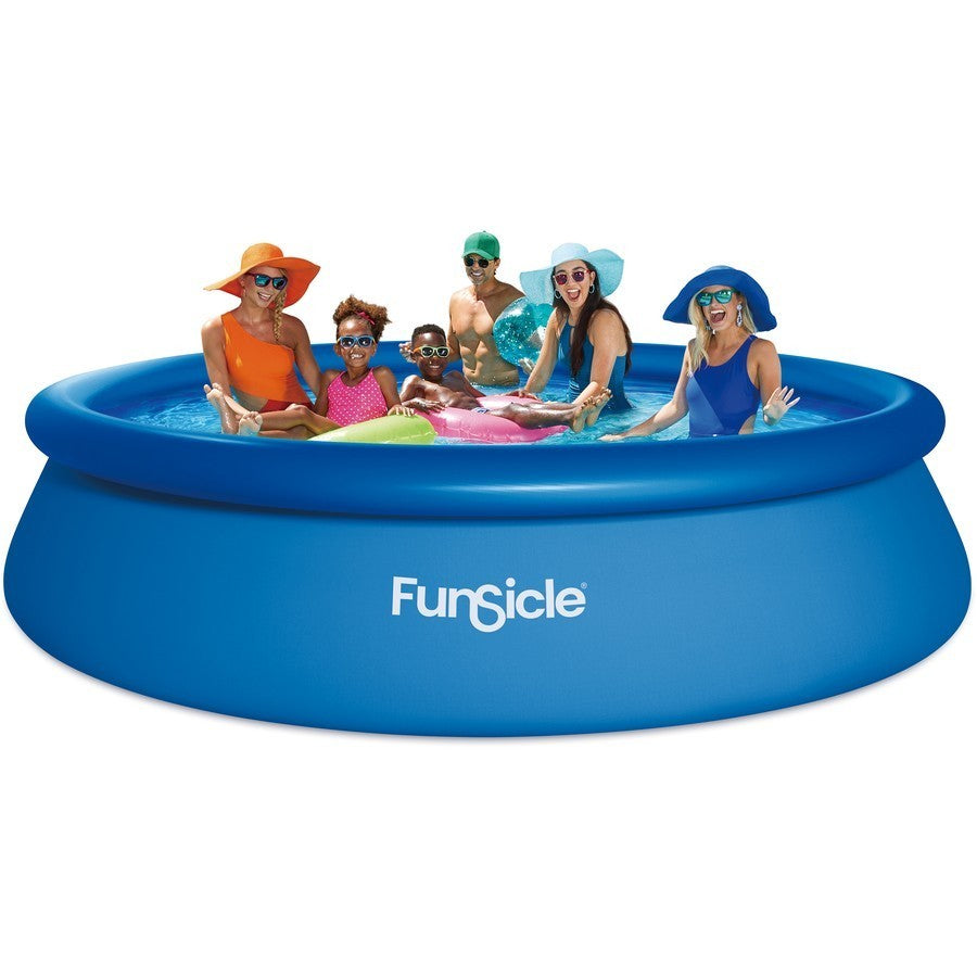 12FT New Inflatable Swimming Pool Above Ground Backyard Portable + Filter Pump