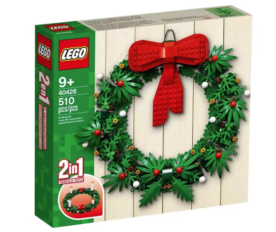 LEGO 40426 Iconic Christmas 2-in-1 Wreath with Big Red Bow New Free shipping