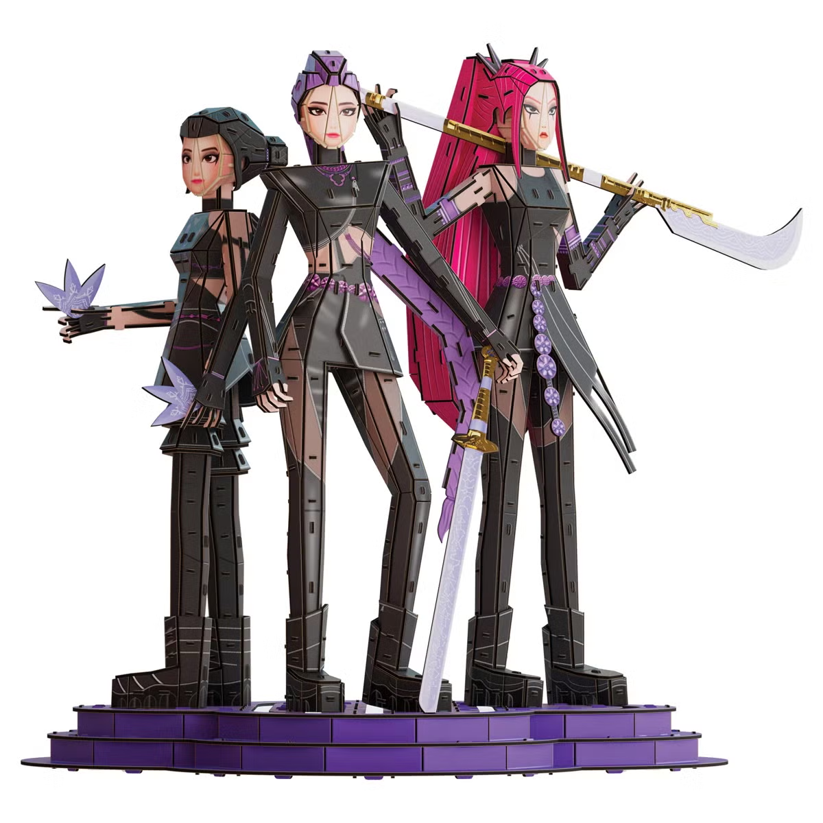4D Build K-Pop Demon Hunters HUNTRIX 3D Puzzle Kit LED 439 Pieces 6077899