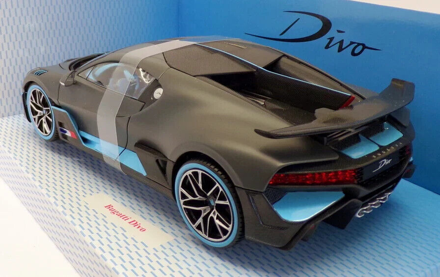 Maisto 1:18 Diecast Bugatti Divo Grey/Blue Brand New Toy Model Car