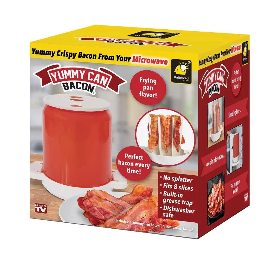 Genuine Yummy Can Bacon As Seen on TV Make Crispy Healthy Bacon in Microwave