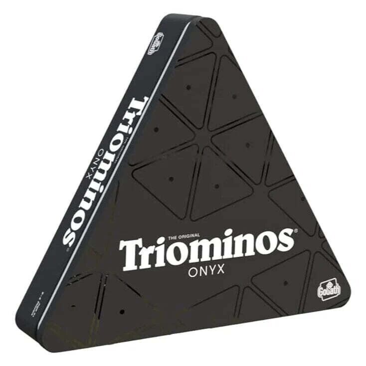 The Original Tri-ominos ONYX in Tin Black Triominos