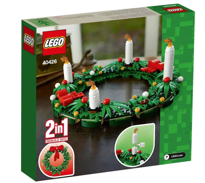 LEGO 40426 Iconic Christmas 2-in-1 Wreath with Big Red Bow New Free shipping