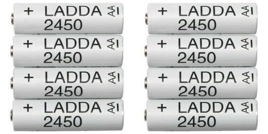 LADDA AAA & AA Rechargeable NiMH 500 900 1900 2450 mAh Batteries