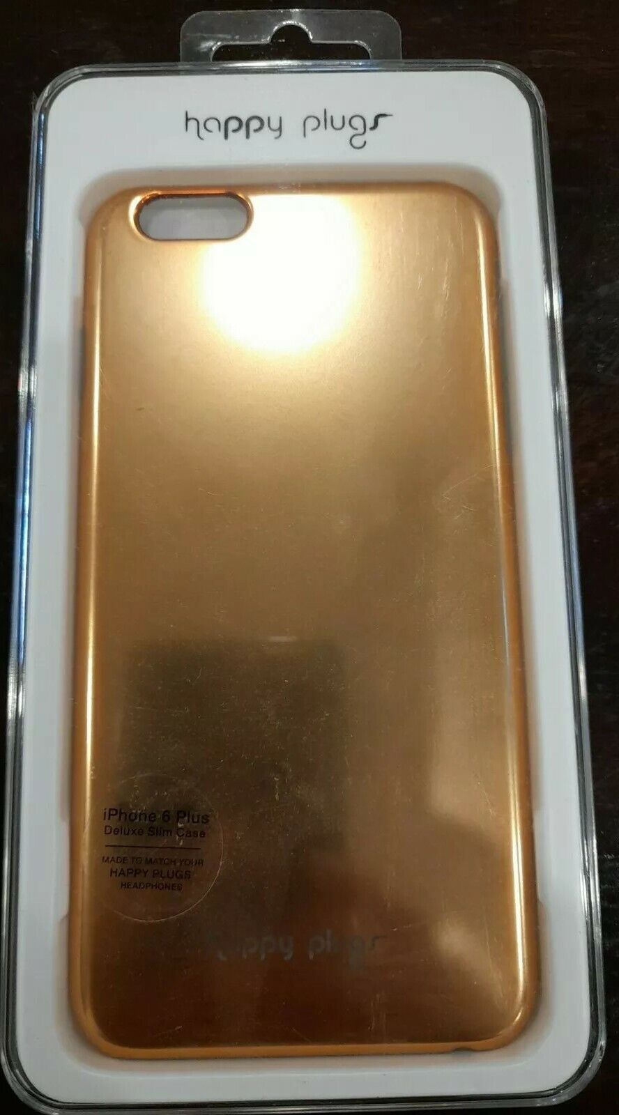 Happy Plug iPhone 6 Plus Deluxe Slim Case Gold Brand New