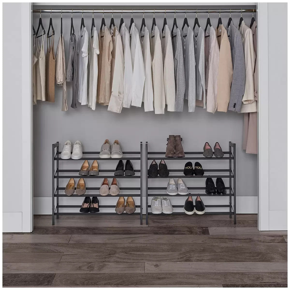 New Neatfreak Set of 2 Stackable Shoe Rack 2X 650mm Height
