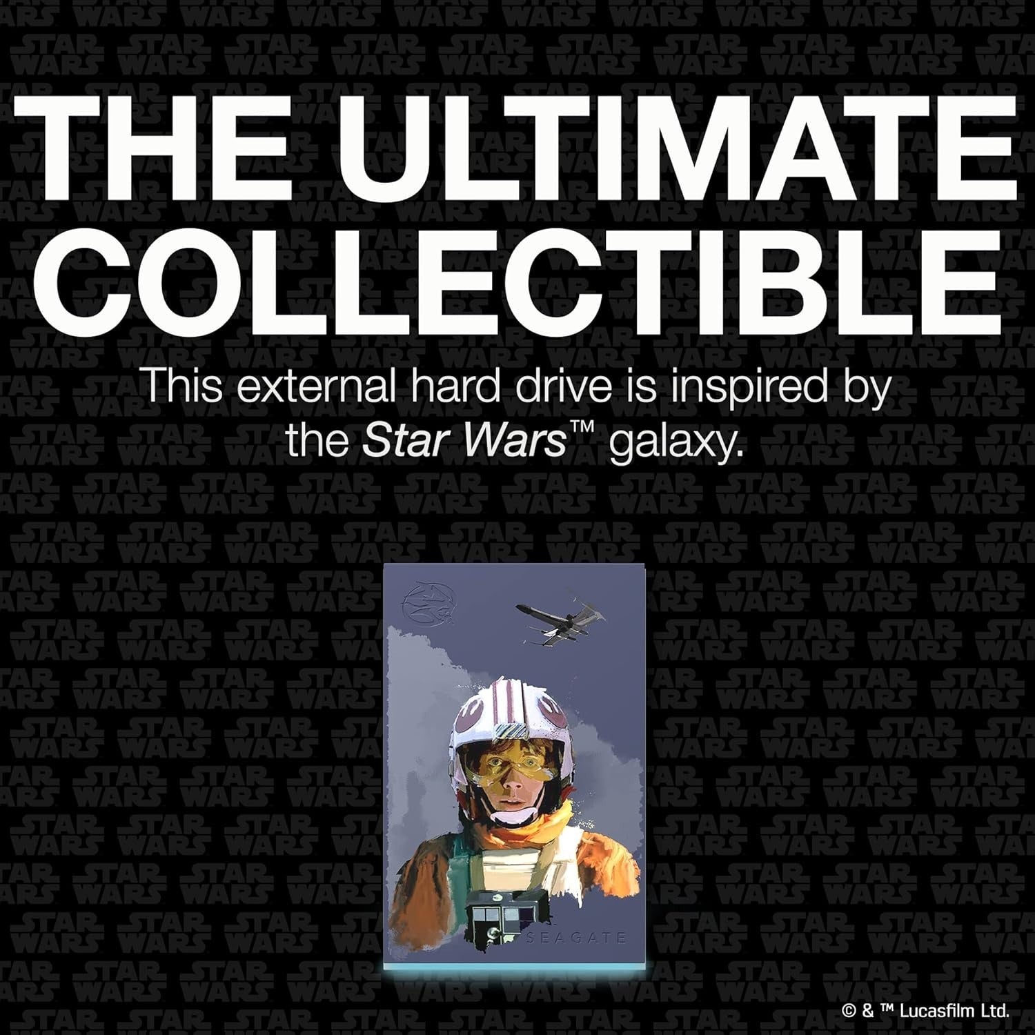 Seagate FireCuda External Gaming Hard Drive 2TB Portable StarWars Luke Skywalker