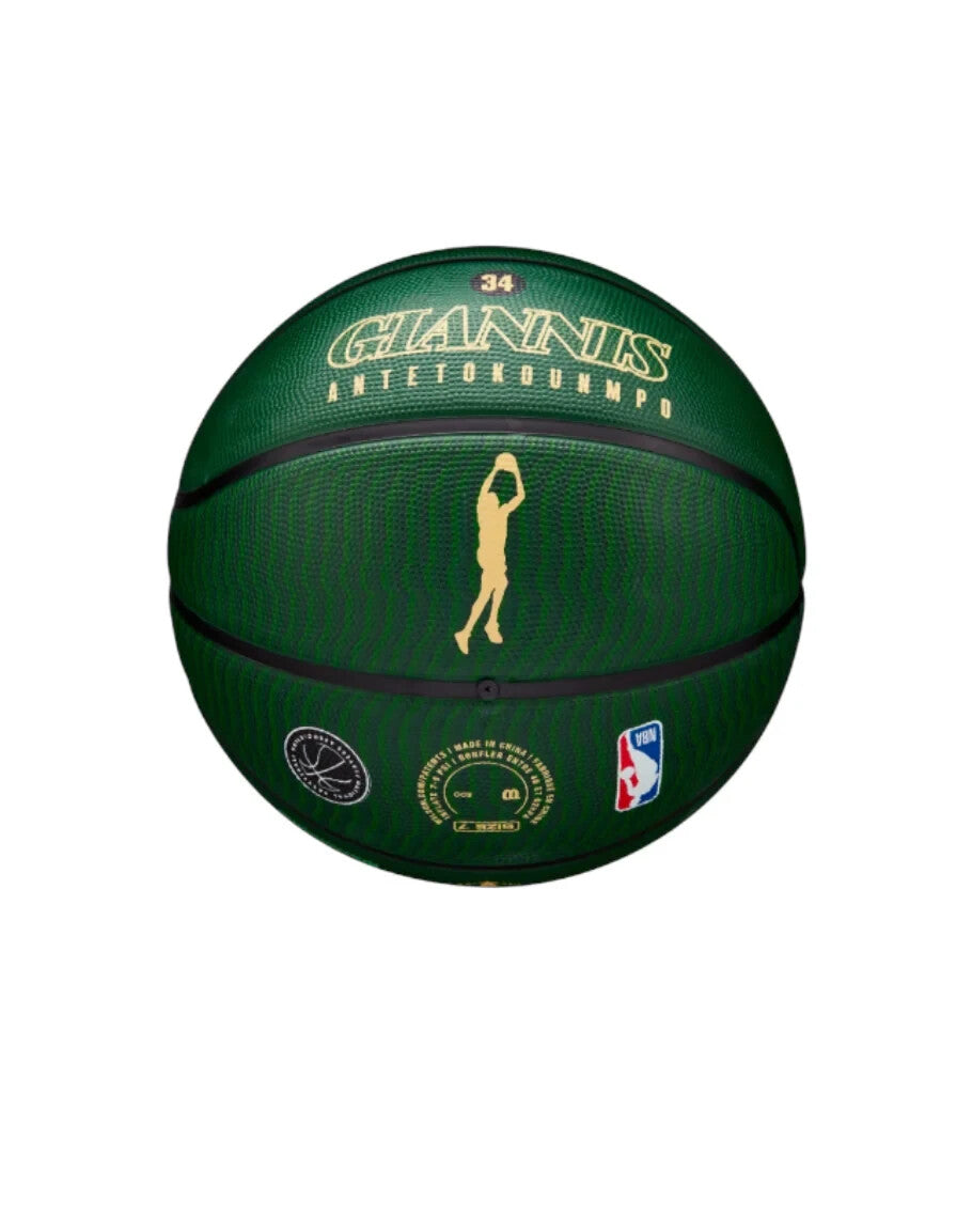 Wilson NBA Player Icon Outdoor Basketball - Giannis Antetokounmpo - Size 7