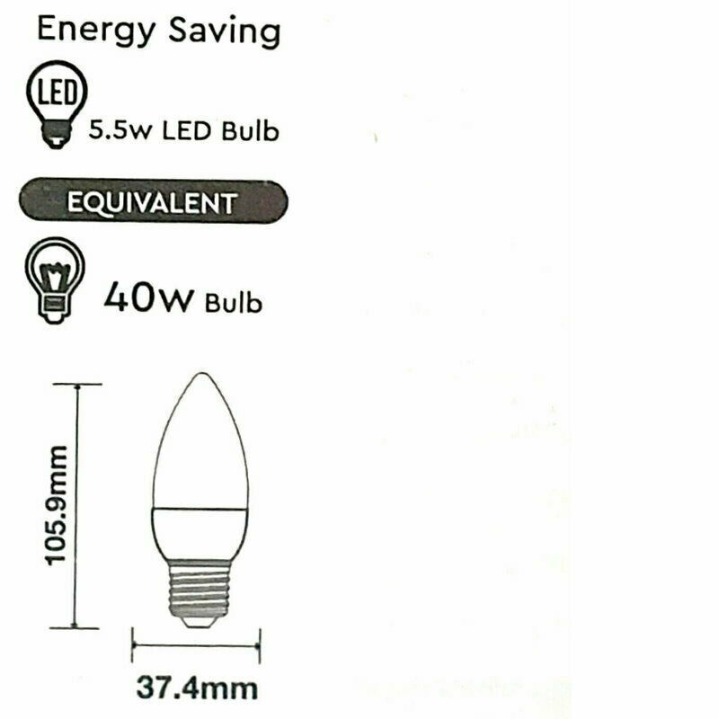 Samsung LED illuminated E27 Candle Light Bulb Globe 3000K Warm White 1PK/6PK