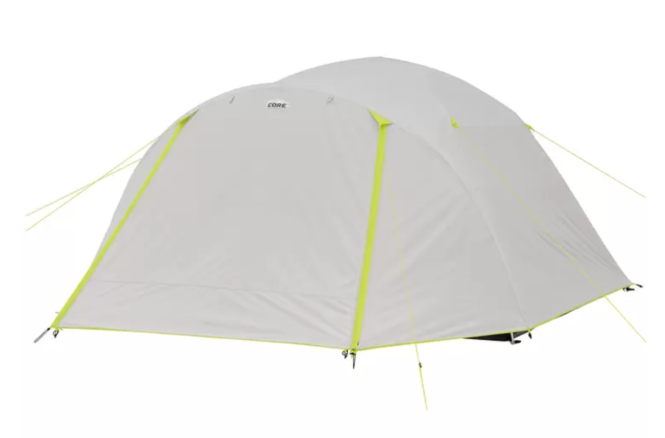 CORE 6 Person Lighted Blockout Tent with Full Rainfly