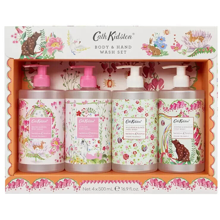 Cath Kidston Body and Hand Wash Set - 4x 500mL