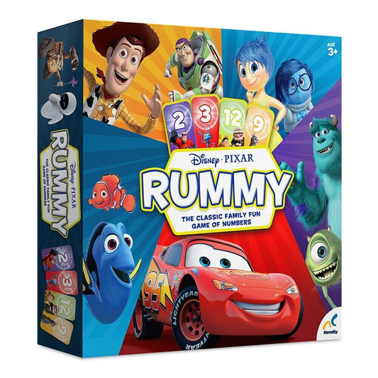 Disney Pixar Rummy Number Tile/Colour Kids/Childrens Family Card Playing Game 3+