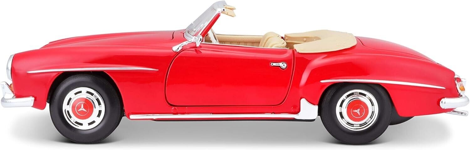 Maisto 1:18 1955 Mercedes-Benz 190SL Diecast Vehicle Display Car Red