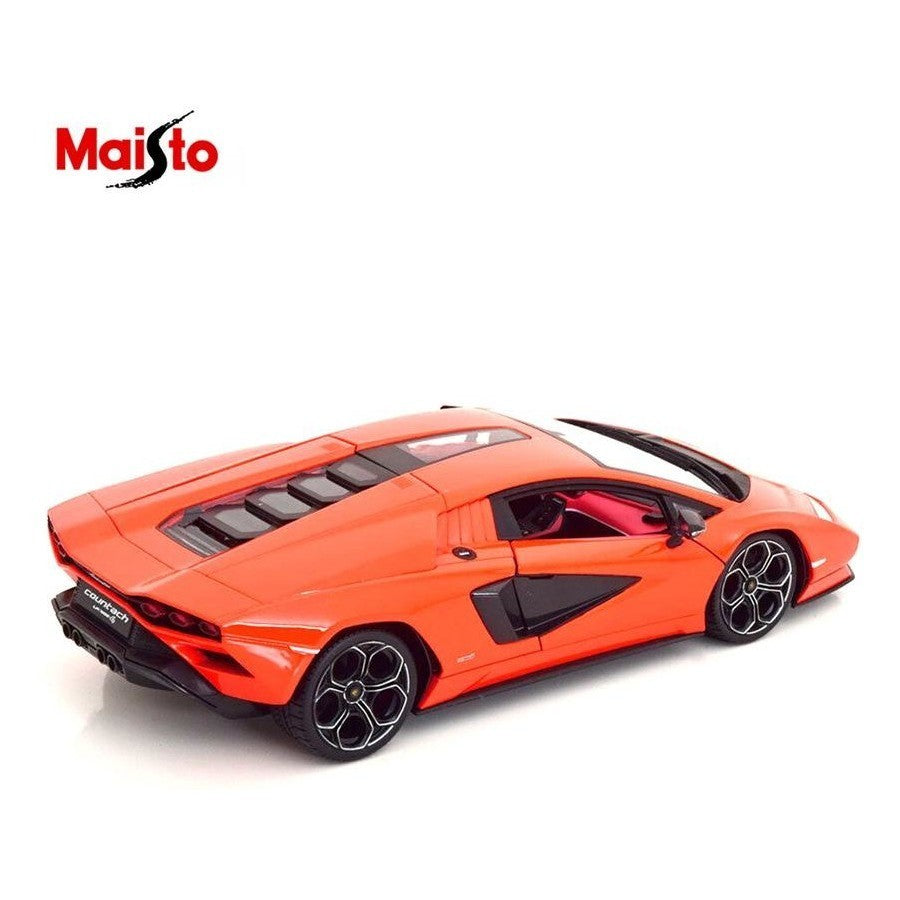 Maisto 1/18 2021 Lamborghini Countach LPI 800-4 Orange 1:18 Diecast Car Toy